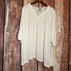 Catherines White Embroidered Tunic Top